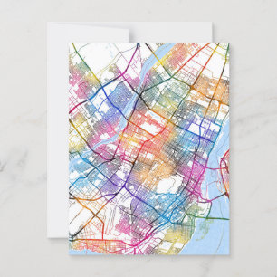 Stadsplattegrond van Montreal Quebec Canada Briefkaart