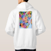 Stadsplattegrond van Montreal Quebec Canada Hoodie (Achterkant)