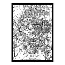 Stadsplattegrond van Multan, Pakistan