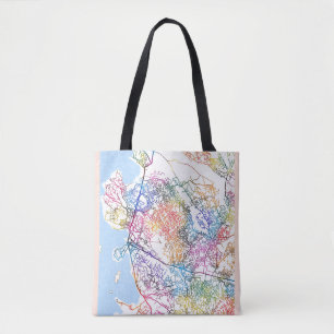 Stadsplattegrond van Mwanza Tanzania Tote Bag