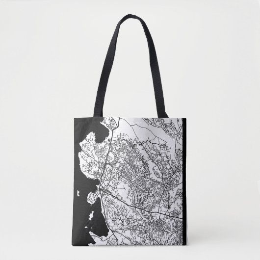 Stadsplattegrond van Mwanza Tanzania Tote Bag (Voorkant)