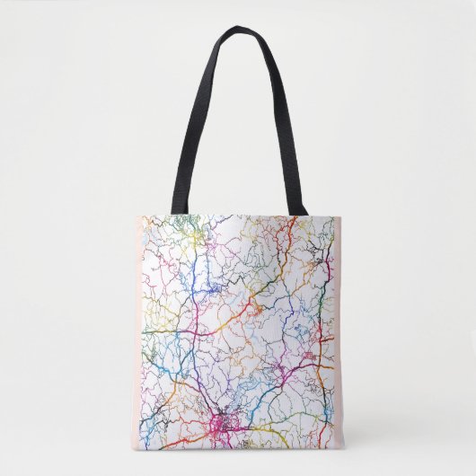 Stadsplattegrond van Nanchong China Tote Bag (Voorkant)
