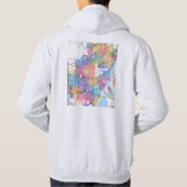 Stadsplattegrond van Omsk Rusland Hoodie (Achterkant)