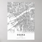 Stadsplattegrond van Osaka Poster (Voorkant)