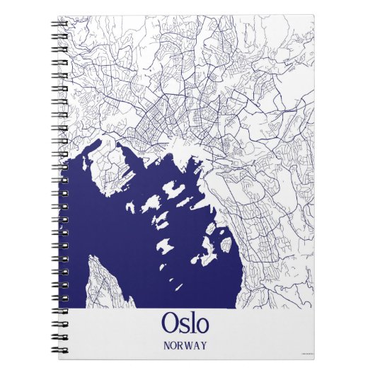 Stadsplattegrond van Oslo Notitieboek (Voorkant)