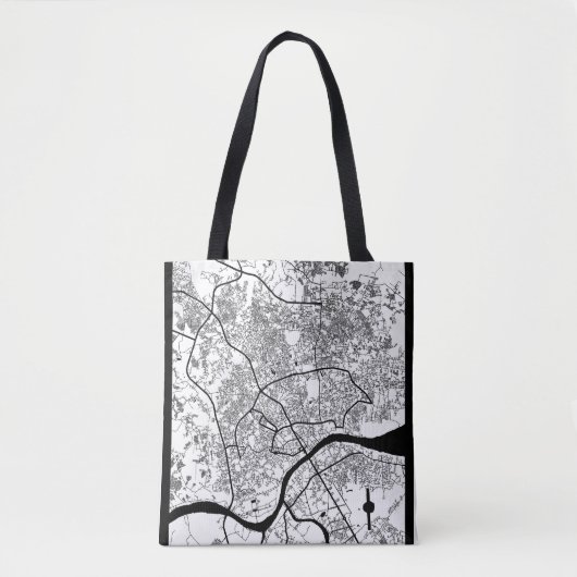 Stadsplattegrond van Palembang Indonesië Tote Bag (Voorkant)