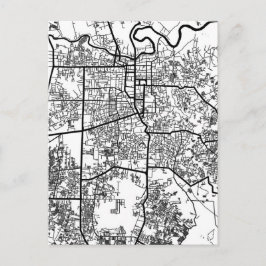 Stadsplattegrond van Pekanbaru Indonesië Briefkaart