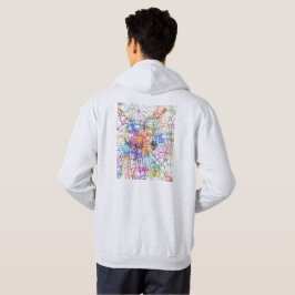 Stadsplattegrond van Peking China Hoodie