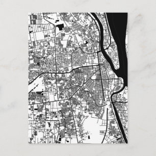 Stadsplattegrond van Phnom Penh Cambodja Briefkaart