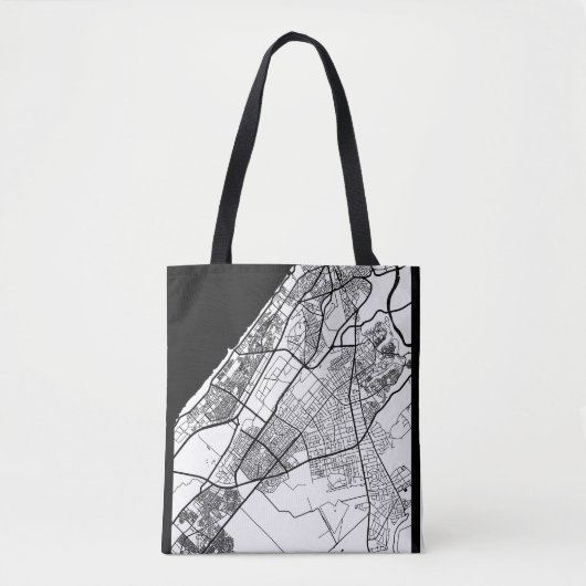 Stadsplattegrond van Rabat Marokko Tote Bag (Voorkant)
