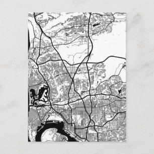 Stadsplattegrond van San Diego USA Briefkaart