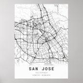 Stadsplattegrond van San Jose Poster (Voorkant)