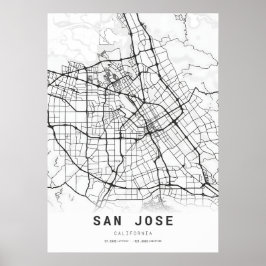 Stadsplattegrond van San Jose Poster