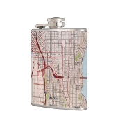 Stadsplattegrond van Seattle Heupfles (Links)