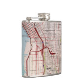 Stadsplattegrond van Seattle Heupfles (Rechts)