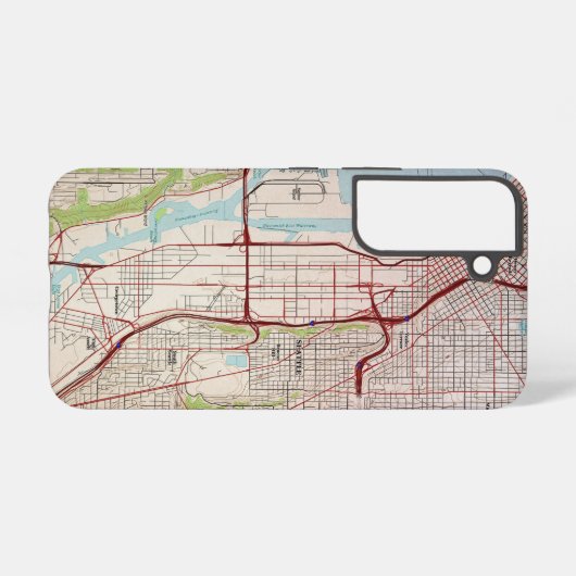 Stadsplattegrond van Seattle Samsung Galaxy Hoesje (Achterkant horizontaal)