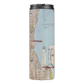 Stadsplattegrond van Seattle Thermosbeker (Achterkant)