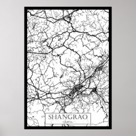 Stadsplattegrond van Shangrao China Poster