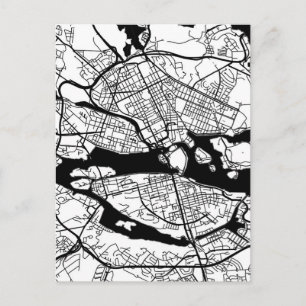 Stadsplattegrond van Stockholm Zweden Briefkaart