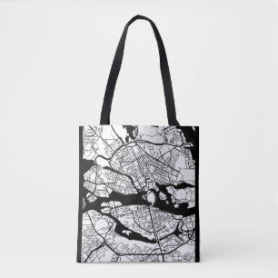 Stadsplattegrond van Stockholm Zweden Tote Bag