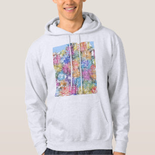 Stadsplattegrond van Surabaya Indonesië Hoodie