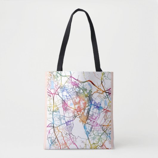 Stadsplattegrond van Suwon-si Zuid-Korea Tote Bag (Voorkant)