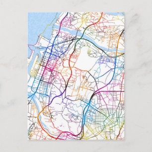 Stadsplattegrond van Taichung Taiwan Briefkaart
