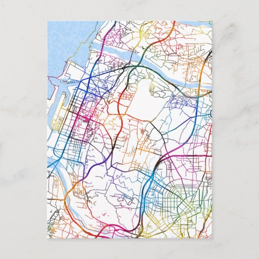 Stadsplattegrond van Taichung Taiwan Briefkaart (Voorkant)