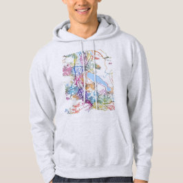 Stadsplattegrond van Tbilisi Georgië Hoodie