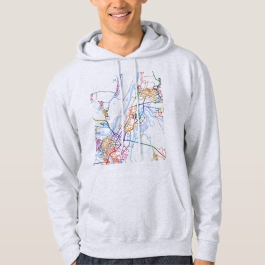 Stadsplattegrond van Ufa Rusland Hoodie (Voorkant)