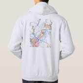 Stadsplattegrond van Ufa Rusland Hoodie (Achterkant)