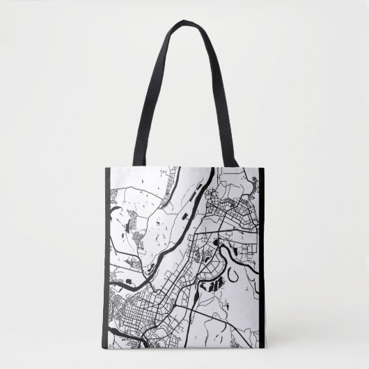 Stadsplattegrond van Ufa Rusland Tote Bag (Voorkant)
