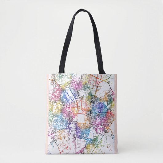 Stadsplattegrond van Vadodara Gujarat Tote Bag (Voorkant)