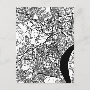 Stadsplattegrond van Varanasi Uttar Pradesh Briefkaart
