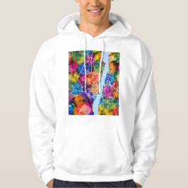 Stadsplattegrond van Voronezh Rusland Hoodie