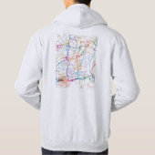 Stadsplattegrond van Weinan, China Hoodie (Achterkant)
