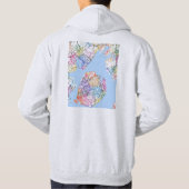 Stadsplattegrond van Xiamen China Hoodie (Achterkant)