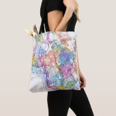 Stadsplattegrond van Yangon Myanmar Tote Bag (Dichtbij)