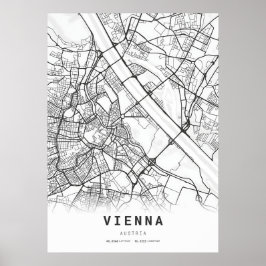 Stadsplattegrond Wenen Poster