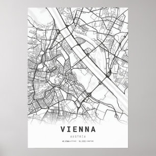 Stadsplattegrond Wenen Poster
