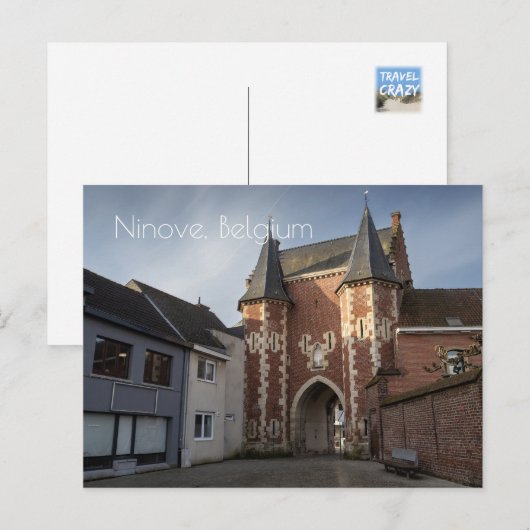 Stadspoort, Ninove, België Briefkaart (Voorkant / Achterkant)