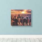 Stadsprofiel afbeelding op canvas afdruk (Insitu (Houten vloer))