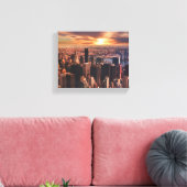 Stadsprofiel afbeelding op canvas afdruk (Insitu (Woonkamer))