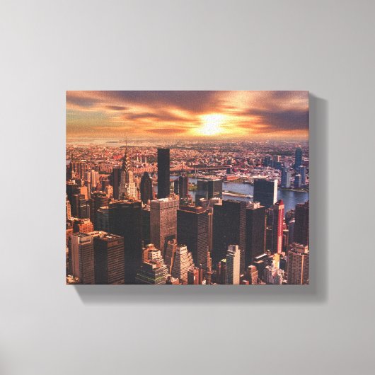 Stadsprofiel afbeelding op canvas afdruk (Voorkant)