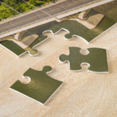 Stadsprofiel in het centrum van Lady Bird Lake Legpuzzel (Zijkant)