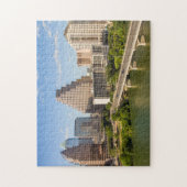 Stadsprofiel in het centrum van Lady Bird Lake Legpuzzel (Verticaal)