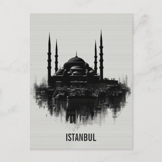 Stadsprofiel van Istanbul Briefkaart (Voorkant)