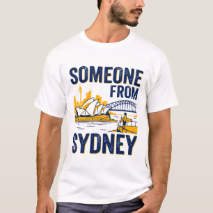 Stadsprofiel van Sydney Australië Waterfront Uitzi T-shirt