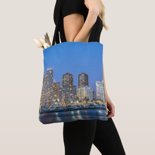 Stadsprofiel van Waikiki Tote Bag (Dichtbij)