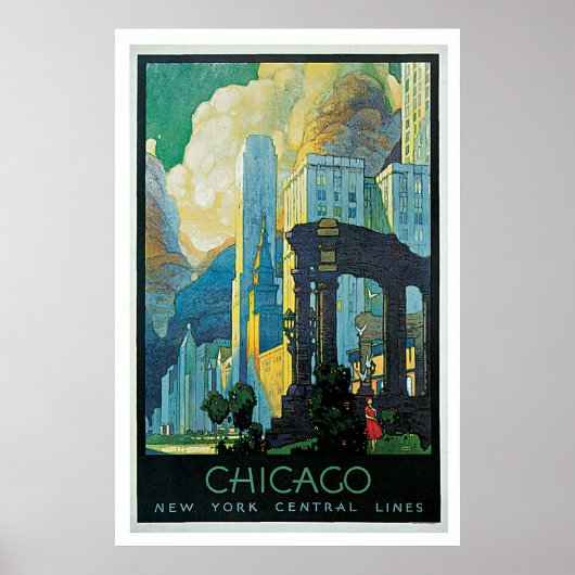 stadsreis Chicago uit 1920 Poster (Voorkant)